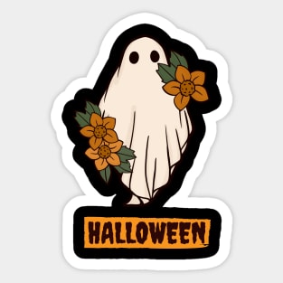 Halloween'Ghostly Bloom Sticker